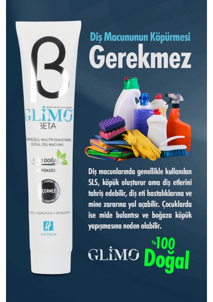 Beta Hassas Diş ve Diş Etleri İçin Propolisli %100 Doğal Diş Macunu 75 ml
