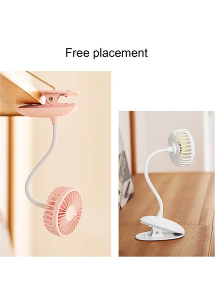 USB Şarjlı Sessiz Taşınabilir Klipsli Vantilatör (Yurt Dışından)