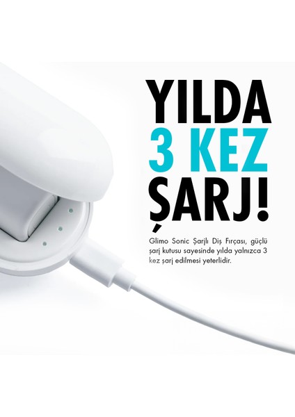Sonic Toothbrush White Set Şarjlı Sonic Diş Fırçası