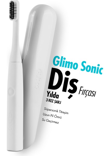 Sonic Toothbrush White Set Şarjlı Sonic Diş Fırçası