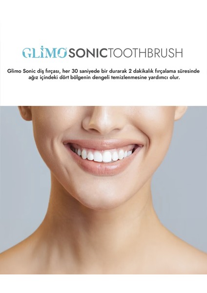 Sonic Toothbrush White Set Şarjlı Sonic Diş Fırçası
