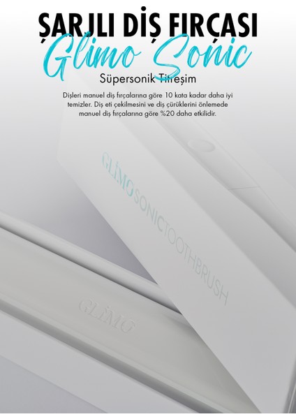 Sonic Toothbrush White Set Şarjlı Sonic Diş Fırçası