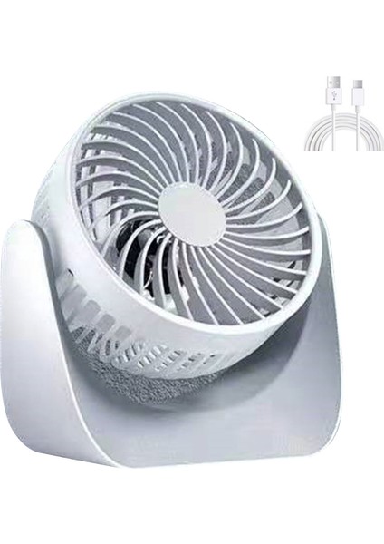 USB Şarj Edilebilir 360° Dönen 3 Hızlı Lı Fan (Yurt Dışından)