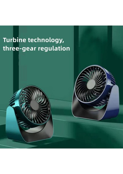 USB Şarj Edilebilir 360° Dönen 3 Hızlı Lı Fan (Yurt Dışından)