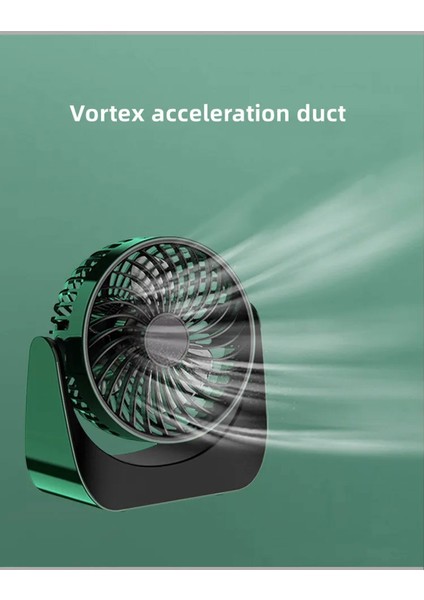 USB Şarj Edilebilir 360° Dönen 3 Hızlı Lı Fan (Yurt Dışından)
