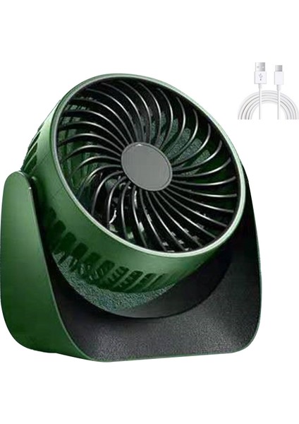 USB Şarj Edilebilir 360° Dönen 3 Hızlı Fanı (Yurt Dışından)