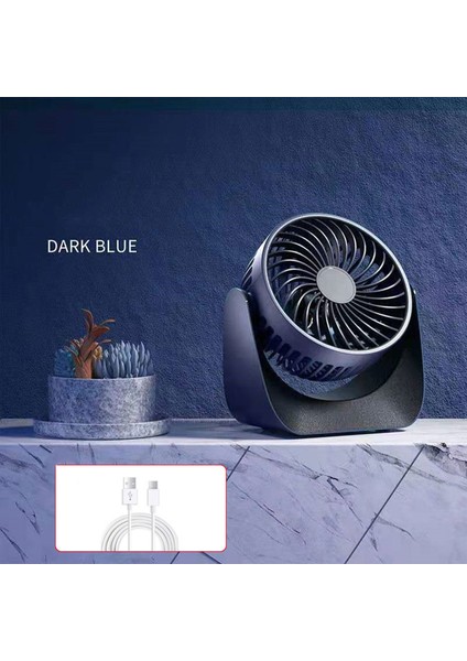 USB Şarj Edilebilir 360° Dönen 3 Hızlı Fanı (Yurt Dışından)