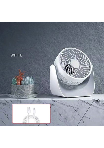 USB Şarj Edilebilir 360° Dönen 3 Hızlı Fanı (Yurt Dışından)