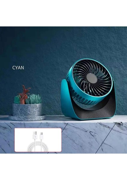 USB Şarj Edilebilir 360° Dönen 3 Hızlı Fanı (Yurt Dışından)