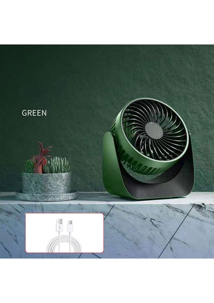 USB Şarj Edilebilir 360° Dönen 3 Hızlı Fanı (Yurt Dışından)