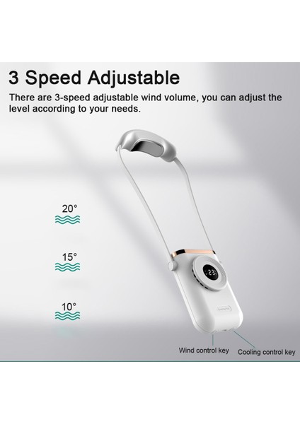 Kelemesiz Mini Boyun Fanı Şarj Edilebilir 3 Hız Ayarı (Yurt Dışından) fiyatları