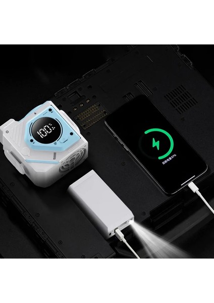 Bel Takılı Fan Beyaz ve Mavi 30DB Sessiz 5000MAH (Yurt Dışından) modelleri