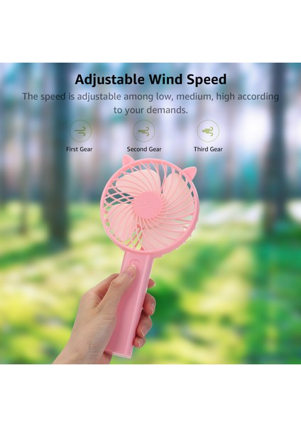 Mini El Elektrikli Fan 3 Hız Ayarlı USB Şarj Edilebilir (Yurt Dışından) fırsatları