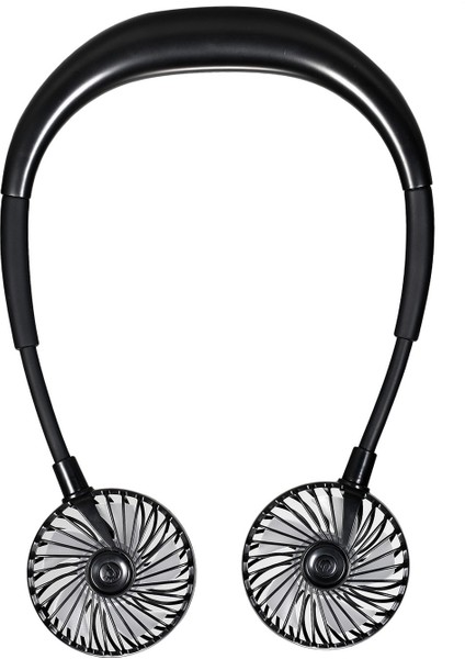 Taşınabilir USB Şarj Edilebilir Boyun Fanı Çift Başı (Yurt Dışından)