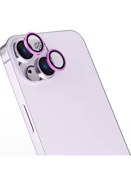 Apple iPhone 16 Plus Akav Cl-15 Parmak Izi Bırakmayan Anti-Reflective Kamera Lens Koruyucu-Pembe