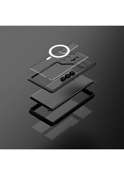 Samsung Galaxy S24 Ultra Kılıf Magsafe Şarj Özellikli 1-1 Su Geçirmez Kılıf-Siyah fırsatları