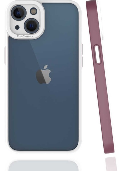 Apple iPhone 13 Kılıf Akav Mima Kapak-Mürdüm