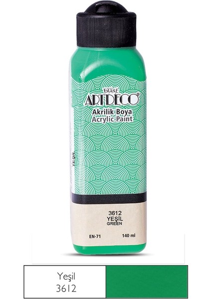 Akrilik Boya 140 ml Yeşil - 4 Adet