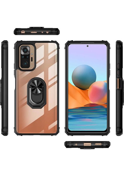 Xiaomi Redmi Note 10 Pro Kılıf Ardx Mola Kapak-Kırmızı