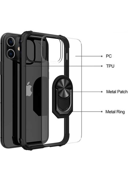 Apple iPhone 12 Mini Uyumlu Akav Mola Kapak-Yeşil
