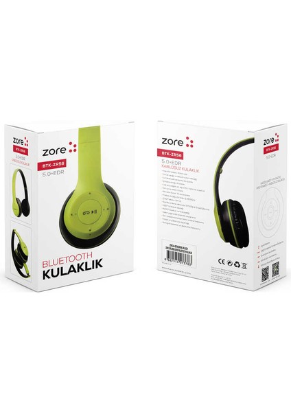 Zore BTK-ZR56 Bluetooth Kulaklık-Yeşil