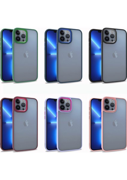 iPhone 13 Pro Max Kılıf Ardx Flora Kapak-Sierra Mavi