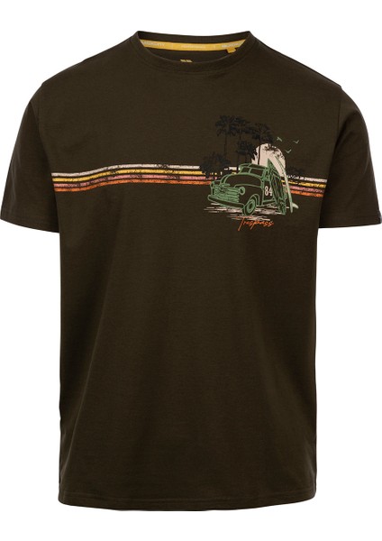 Zama - Casual Printed Tshirt Erkek Pembe Tişört