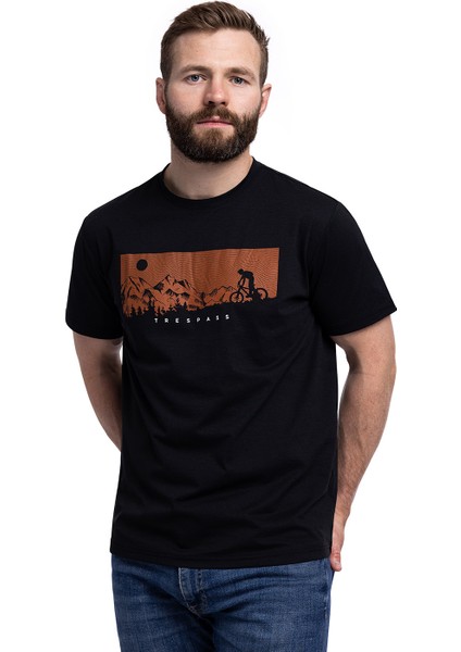 Nellow - Casual T-shirt Erkek Siyah Tişört