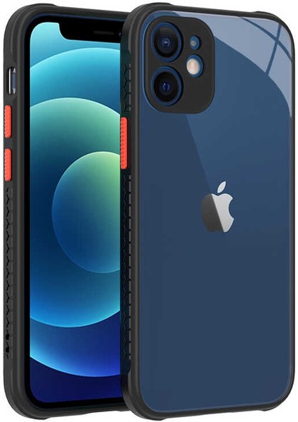 Apple iPhone 12 Mini Uyumlu ​​akav Kaff Kapak-Kırmızı