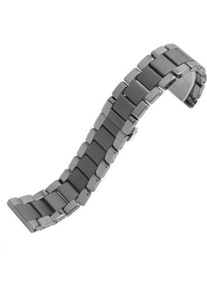 ​​Galaxy Watch 42MM (20MM) Mat Seramik Metal Kordon Zore - Siyah