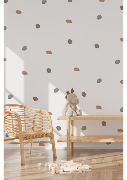 Asimetrik Soft Renkli Puantiyeler Duvar Cam Dolap Sticker Seti Dekoratif Sticker Folyo Mat Görünüm fiyatları