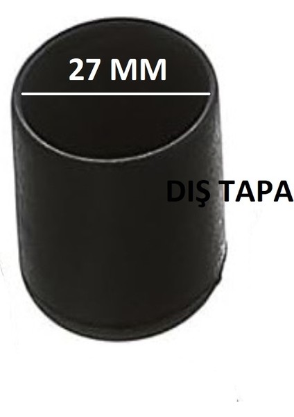 Adilon Tapa, Plastik Sandalye, Profil Tapası Ø27 mm Dış 10 Adet