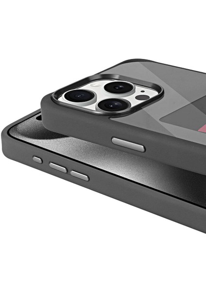 Apple iPhone 15 Pro Max Kılıf Ekranı Yansıtan Ardx Akıllı Nfc Kapak-Gri