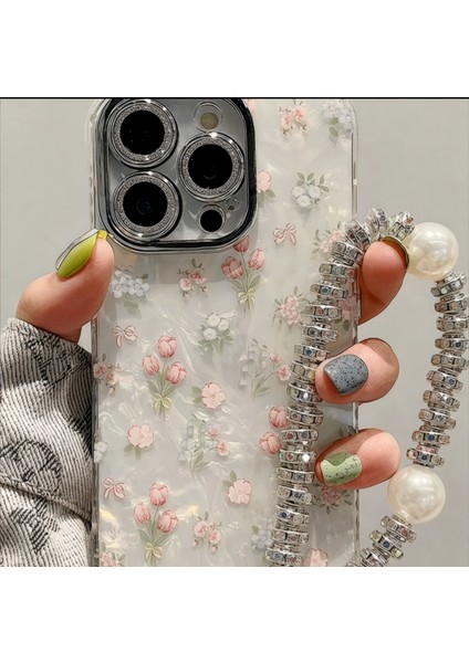 Apple iPhone 15 Pro Max Uyumlu Kılıf 3D Hologramlı Lale Çiçek Desenli Kamera Korumalı Kapak / Kılıf modelleri