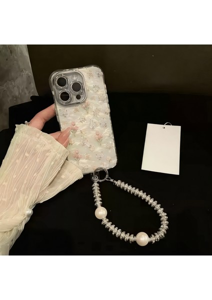 Apple iPhone 15 Pro Max Uyumlu Kılıf 3D Hologramlı Lale Çiçek Desenli Kamera Korumalı Kapak / Kılıf fırsatları