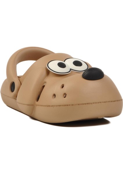 Bej Unisex Çocuk Sabo Terlik Doggy F