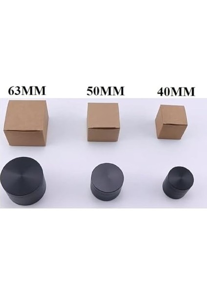 Grınder Parçalayıcı Metal Baharat Öğütücü Herb Spice 4 Katmanlı 40MM / 50MM / 63MM (Kımrızı, 40MM)