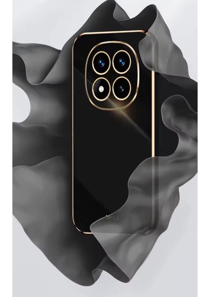 Xiaomi Redmi Note 14 Pro 5G Kılıf Kamera Korumalı Parlak Gold Altın Işleme Kenarlı Yumuşak Silikon Kapak