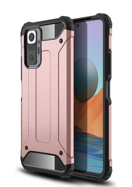 Xiaomi Redmi Note 10 Pro Kılıf Ardx Crash Silikon Kapak-Rose Gold