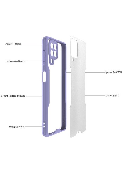 Samsung Galaxy M22 Kılıf Akav Parfe Kapak-Siyah