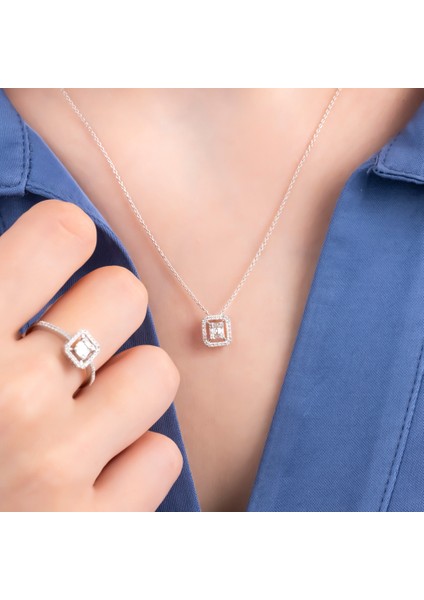 0.15 Karat F Renk Pırlanta Baget Kolye Idl Sertifikalı fiyatları