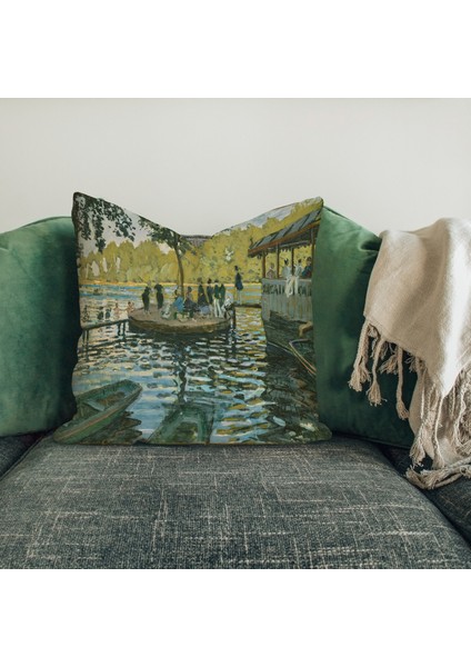 La Grenouillère - Monet Çift Taraflı Kırlent Kılıfı 2 Adet modelleri