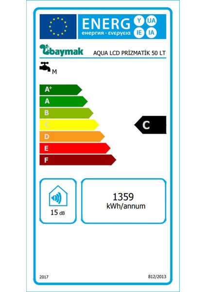 Aqua LCD Prizmatik Termosifon 50LT