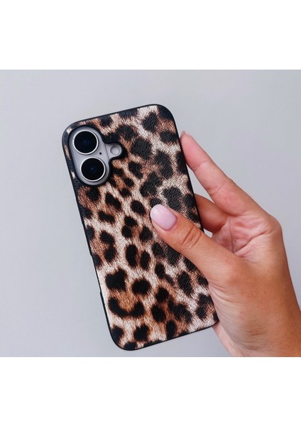 Apple iPhone 16 Uyumlu Kılıf Leopar Desenli Silikon Kılıf / Kapak