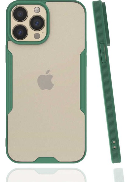 Apple iPhone 13 Pro Max Kılıf Ardx Parfe Kapak-Koyu Yeşil