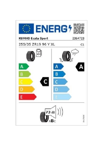 255/35 R19 96Y Xl Ecsta PS72 Oto Yaz Lastiği (Üretim Yılı:2025)