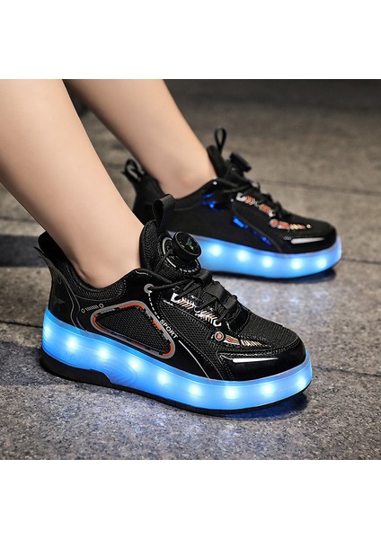 4 Tekerlekli USB Şarjlı LED Işıklı Paten Ayakkabı (Yurt Dışından) fiyatları