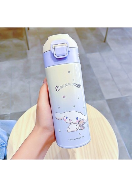 Ccmoo Pretty Sanrio Gullo Kuromi Çocuk Termos Kupası Kız Paslanmaz Çelik 316 Düz Içme Kupası Öğrenci Okul Özel Su Isıtıcısı Kulomi Mor #500ML (Yurt Dışından)