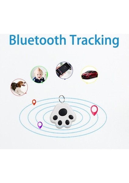 Akıllı Köpek Kedi Mini Gps Izci Cihazı Uygulaması Anti-Kayıp Bluetooth Siyah (Yurt Dışından)