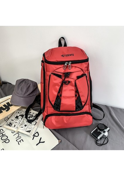 Trendy Spor Sırt Çantası Erkek Büyük Kapasiteli Açık Hava Seyahati Sırt Çantası Bağımsız Ayakkabı Bölmesi Basketbol Futbol Eğitim Çantası (Yurt Dışından)